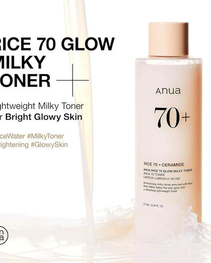 Anua Rice 70 + Ceramide Glow Milky Toner 250ml