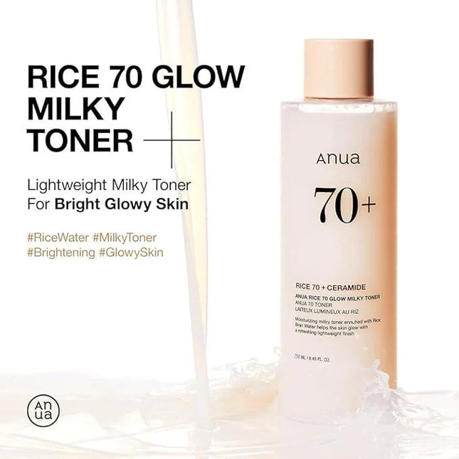 Anua Rice 70 + Ceramide Glow Milky Toner 250ml