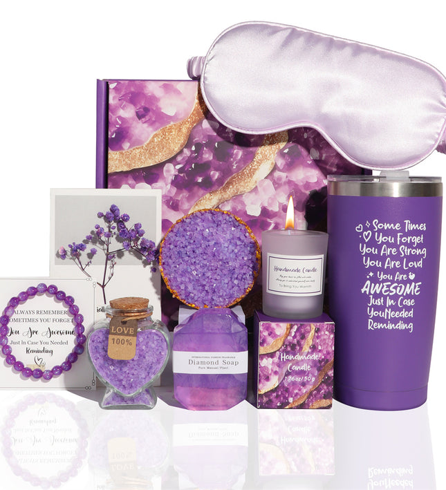 Lavender Aroma Candle Bath Gift Box