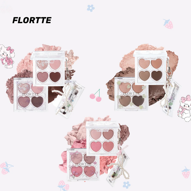 FLORTTE Blooming Love 4-Colour Eyeshadow Palette