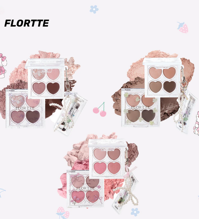 FLORTTE Blooming Love 4-Colour Eyeshadow Palette