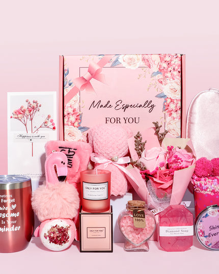 Rosy Aroma Candle Bath Gift Box