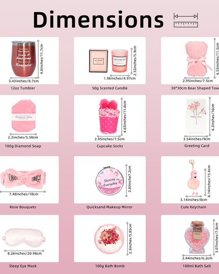Rosy Aroma Candle Bath Gift Box