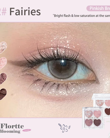 FLORTTE Blooming Love 4-Colour Eyeshadow Palette