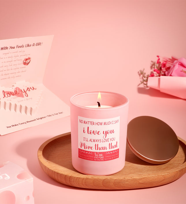 Pink Aroma Candle Bath Gift Box
