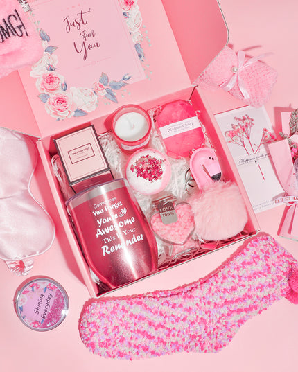 Rosy Aroma Candle Bath Gift Box
