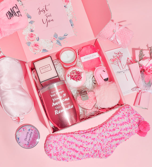 Rosy Aroma Candle Bath Gift Box