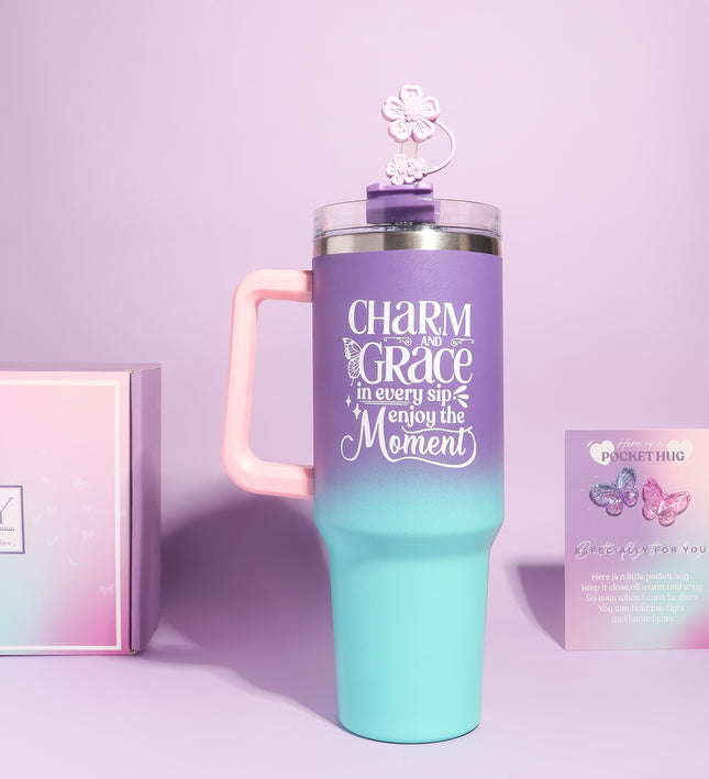 Purple Theme Aroma Candle Bath Gift Box