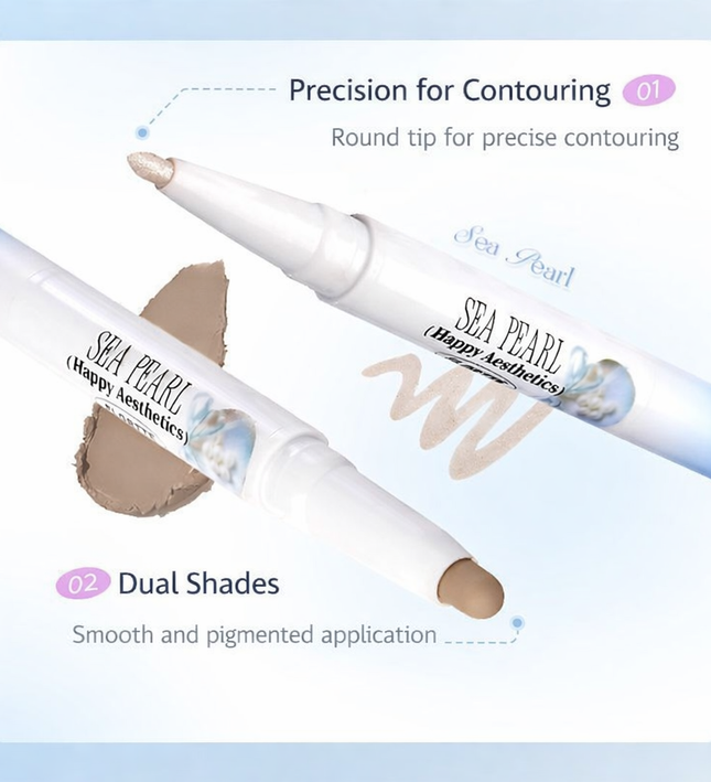 Flortte Glass Sea Collection Dual-Ended Highlight & Contour Pen