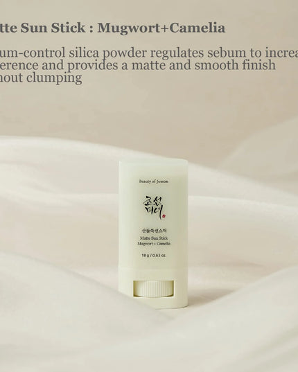 Beauty of Joseon Matte Sun Stick: Mugwort + Camelia SPF50+ PA++++