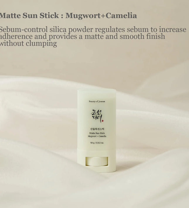 Beauty of Joseon Matte Sun Stick: Mugwort + Camelia SPF50+ PA++++