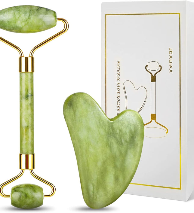 Jade Roller and Gua Sha Massager Set