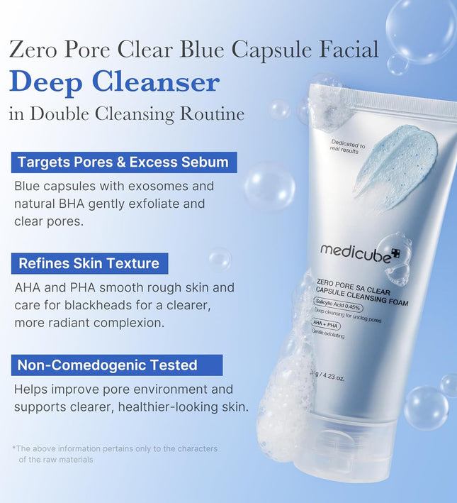 Medicube Zero Pore SA Clear Capsule Cleansing Foam