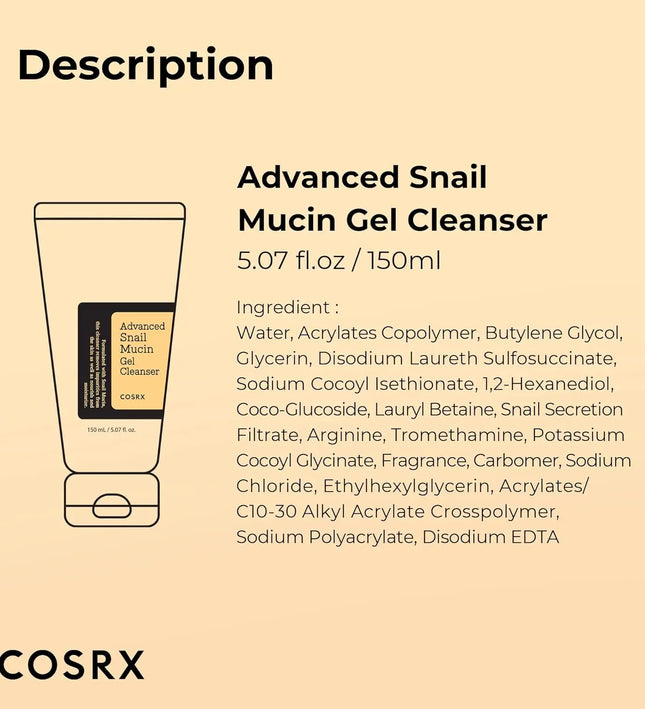 COSRX Advanced Snail Mucin Gel Cleanser 150ml