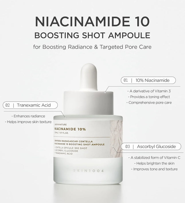 SKIN1004 Madagascar Centella Niacinamide 10 Boosting Shot Ampoule