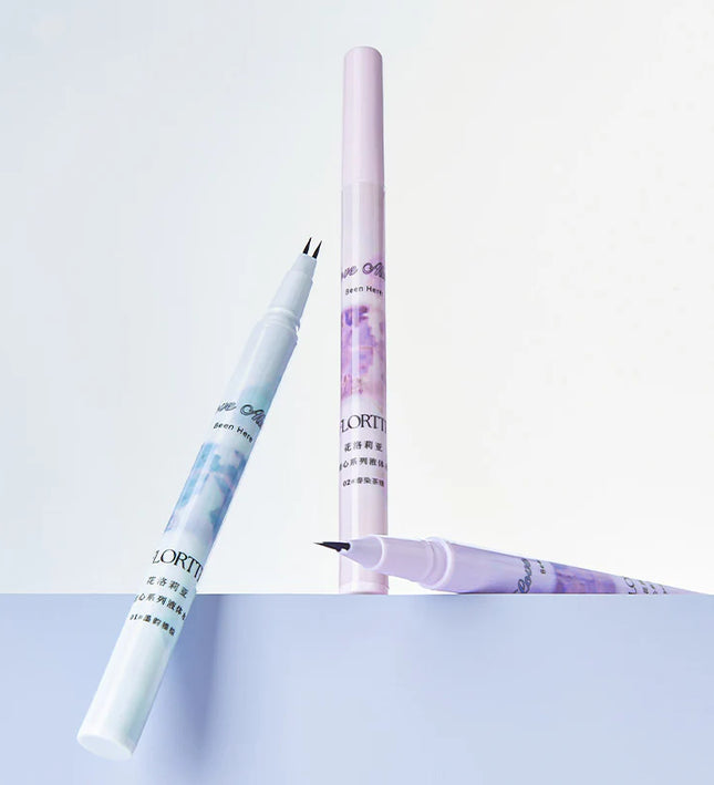 FLORTTE Ink Wash Initial Heart Liquid Dual-Prong Eyebrow Pen