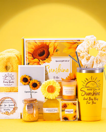 Aroma sunflower Candle Bath Gift Box