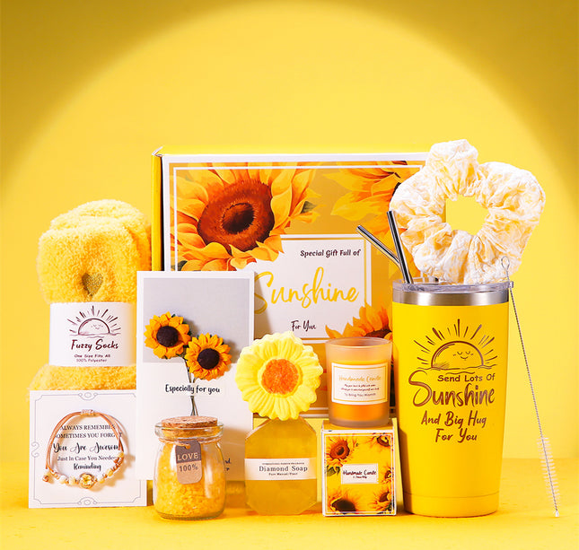Aroma sunflower Candle Bath Gift Box