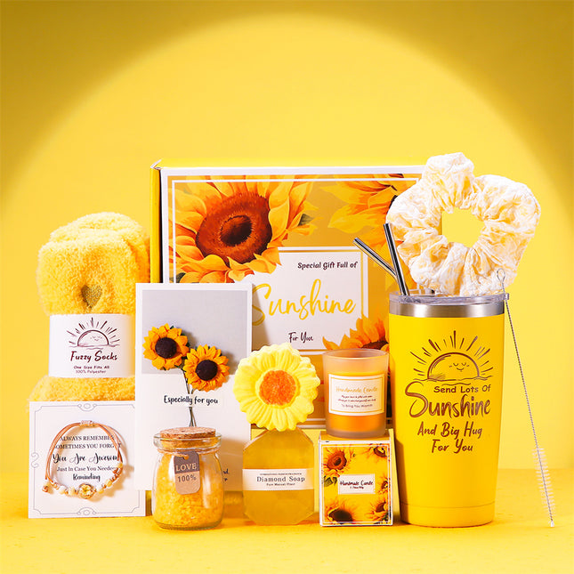 Aroma Sunflower Candle Bath Gift Box