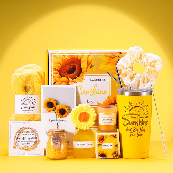 Aroma Sunflower Candle Bath Gift Box