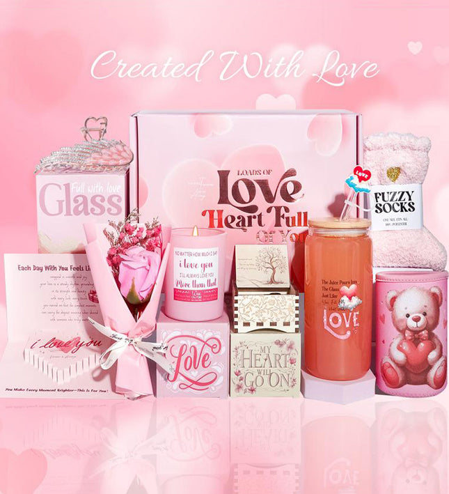 Pink Aroma Candle Bath Gift Box