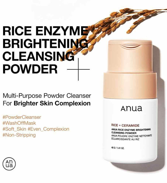 Anua Rice Enzyme Brightening Cleansing Powder 40g