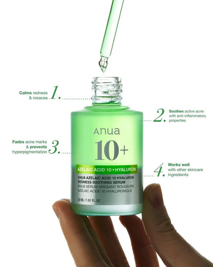 Anua Azelaic Acid 10% + Hyaluron Redness Soothing Serum 30ml