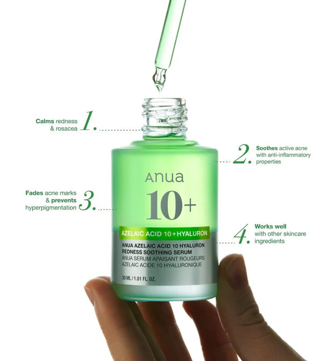 Anua Azelaic Acid 10% + Hyaluron Redness Soothing Serum 30ml