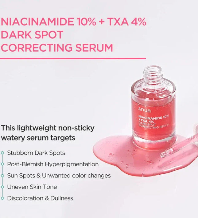 Anua Niacinamide 10% + TXA 4% Dark Spot Correcting Serum 30ml