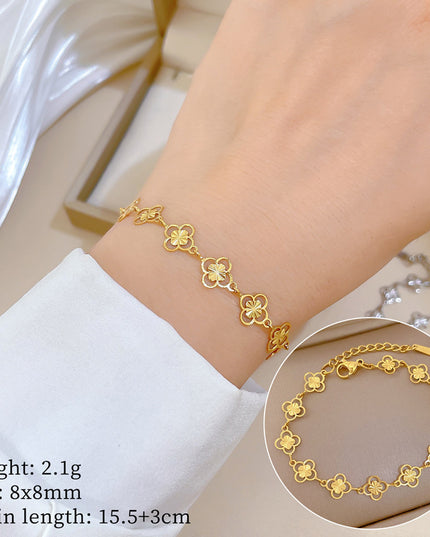 Golden Blossom Charm Bracelet