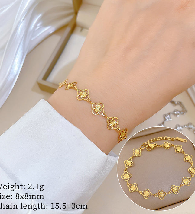 Golden Blossom Charm Bracelet