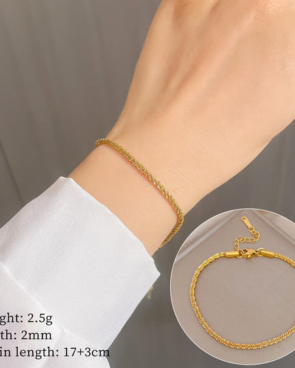 Gold Crystal Chain Bracelet
