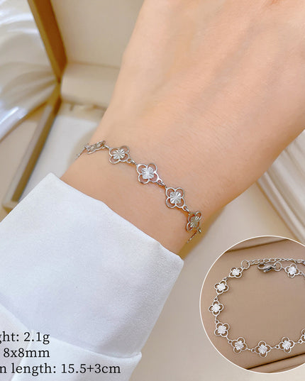 Silver Blossom Charm Bracelet