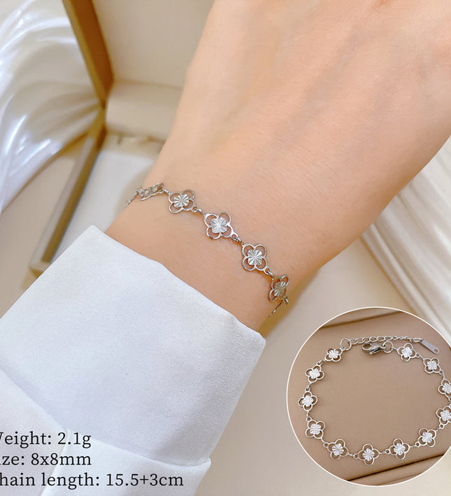 Silver Blossom Charm Bracelet