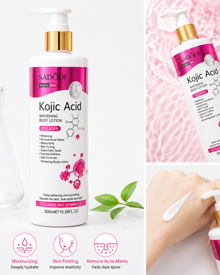 SADOER Kojic Acid Brightening Body Lotion – 300ml