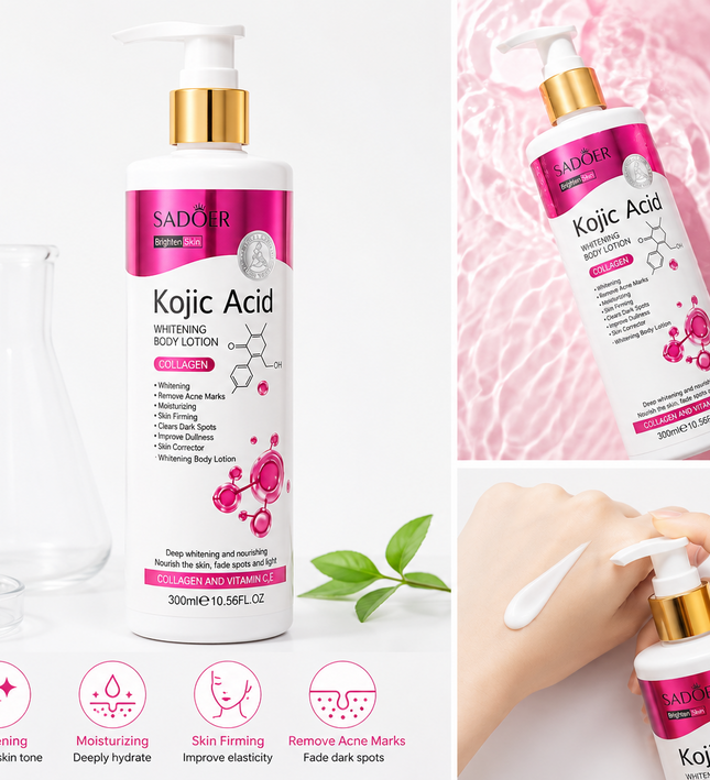 SADOER Kojic Acid Brightening Body Lotion – 300ml