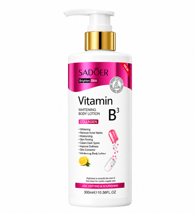 SADOER Vitamin B3 Brightening Body Lotion with Collagen – 300ml