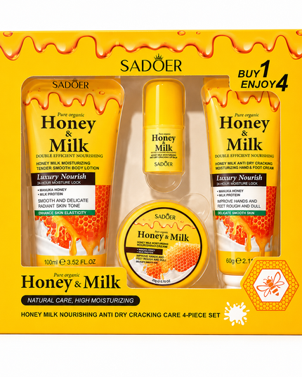 SADOER Honey &amp; Milk Nourishing Care 4-Piece Gift Set