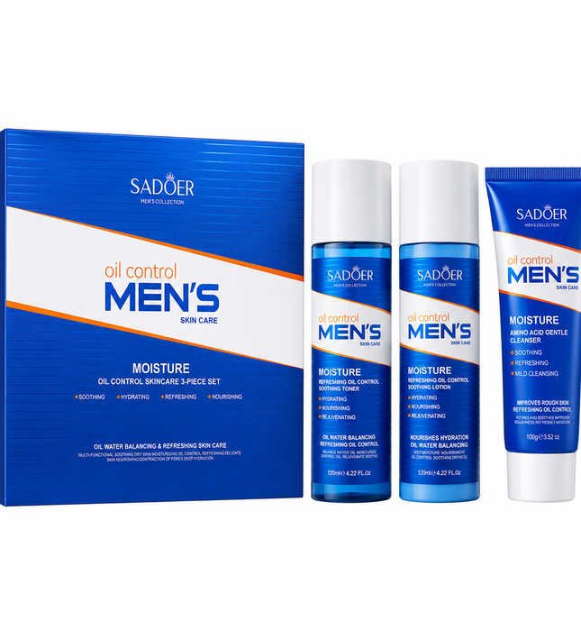 SADOER Men’s Oil Control Moisture Skincare 3-Piece Set