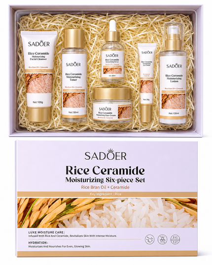 SADOER Rice Ceramide Moisturizing 6-Piece Skincare Set
