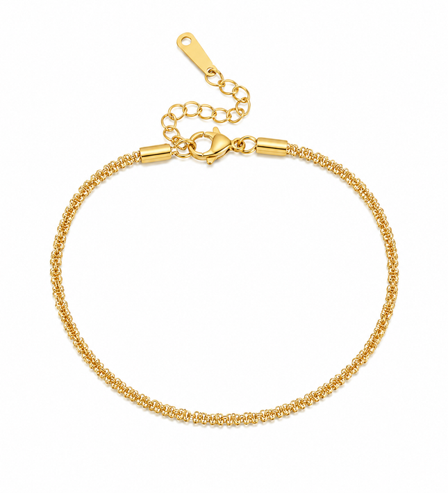 Gold Crystal Chain Bracelet