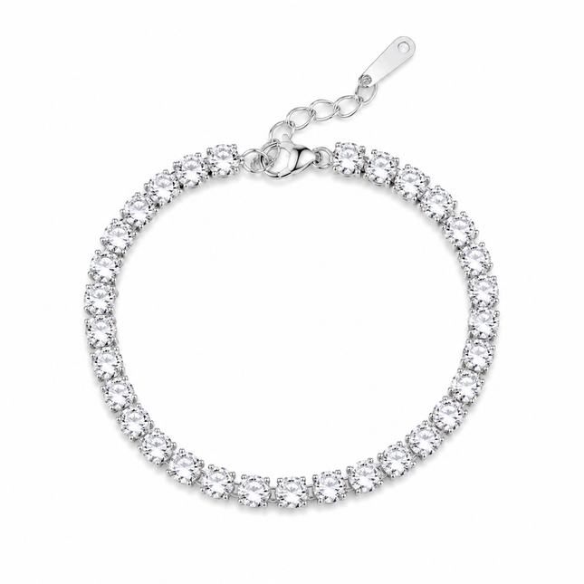 Silver Crystal Tennis Bracelet
