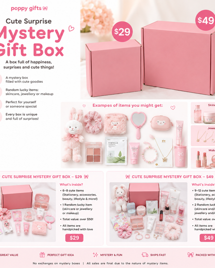 🎀 Poppy Gifts Cute Surprise Mystery Gift Box