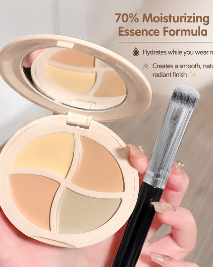 Sweet Mint 4-Colour Cream Concealer Palette with Mirror