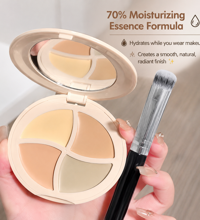 Sweet Mint 4-Colour Cream Concealer Palette with Mirror