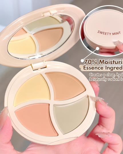 Sweet Mint 4-Colour Cream Concealer Palette with Mirror
