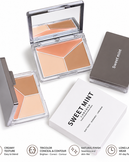 Sweet Mint Tricolor Conceal and Contour Palette