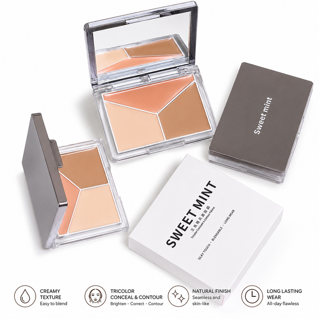 Sweet Mint Tricolor Conceal and Contour Palette
