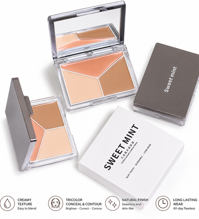 Sweet Mint Tricolor Conceal and Contour Palette