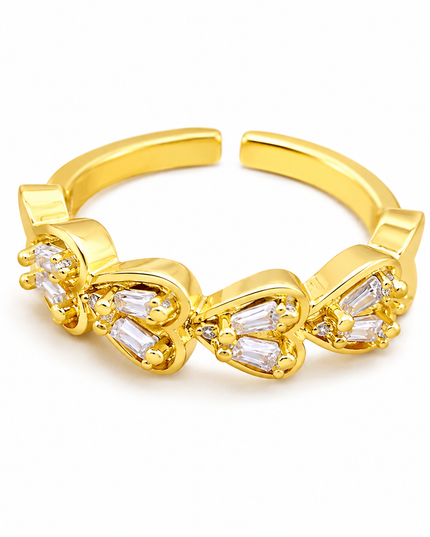 Everheart Gold Crystal Adjustable Ring